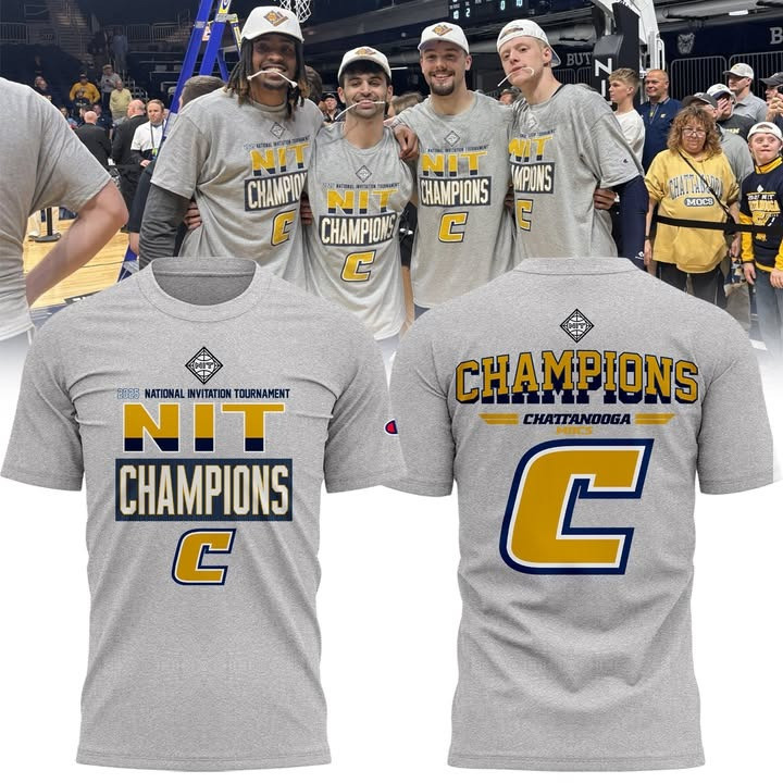 Chattanooga Mocs Men's Basketball 2025 NIT Champions T-Shirt Merch Clothing Great Gifts