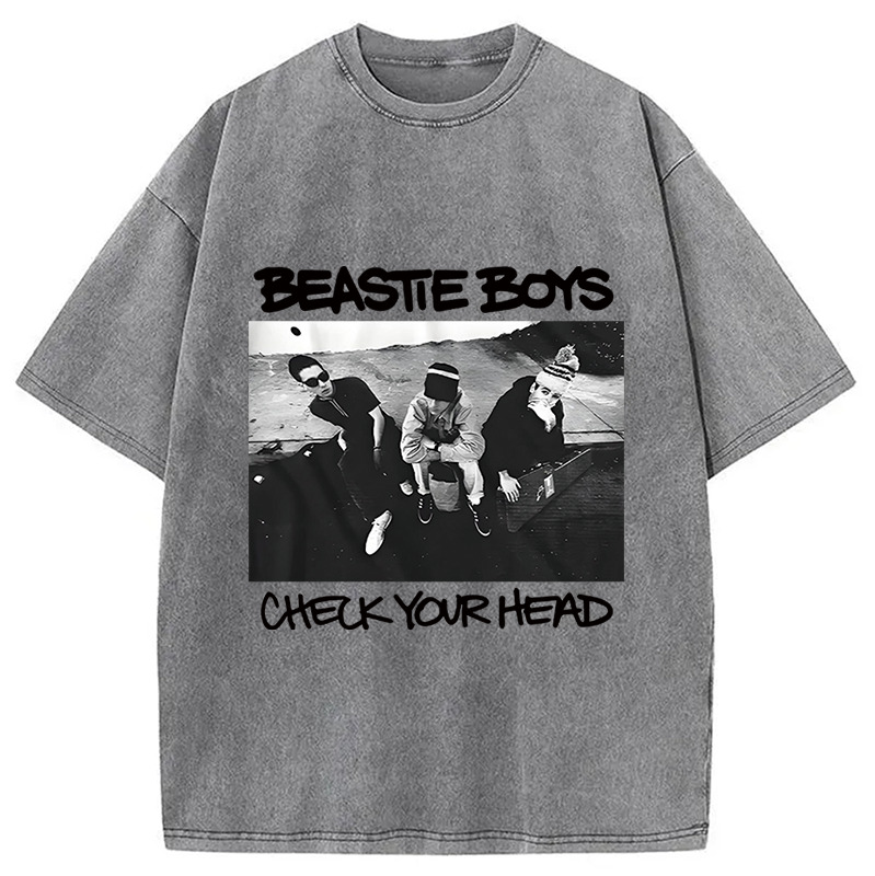 Check Your Head Beastie Boys Hiphop Washed T-Shirt Retro Humor Outfit Idea Gifts For BFF Check Your Head Beastie Boys Hiphop Washed T-Shirt Retro Humor Outfit Idea Gifts For BFF