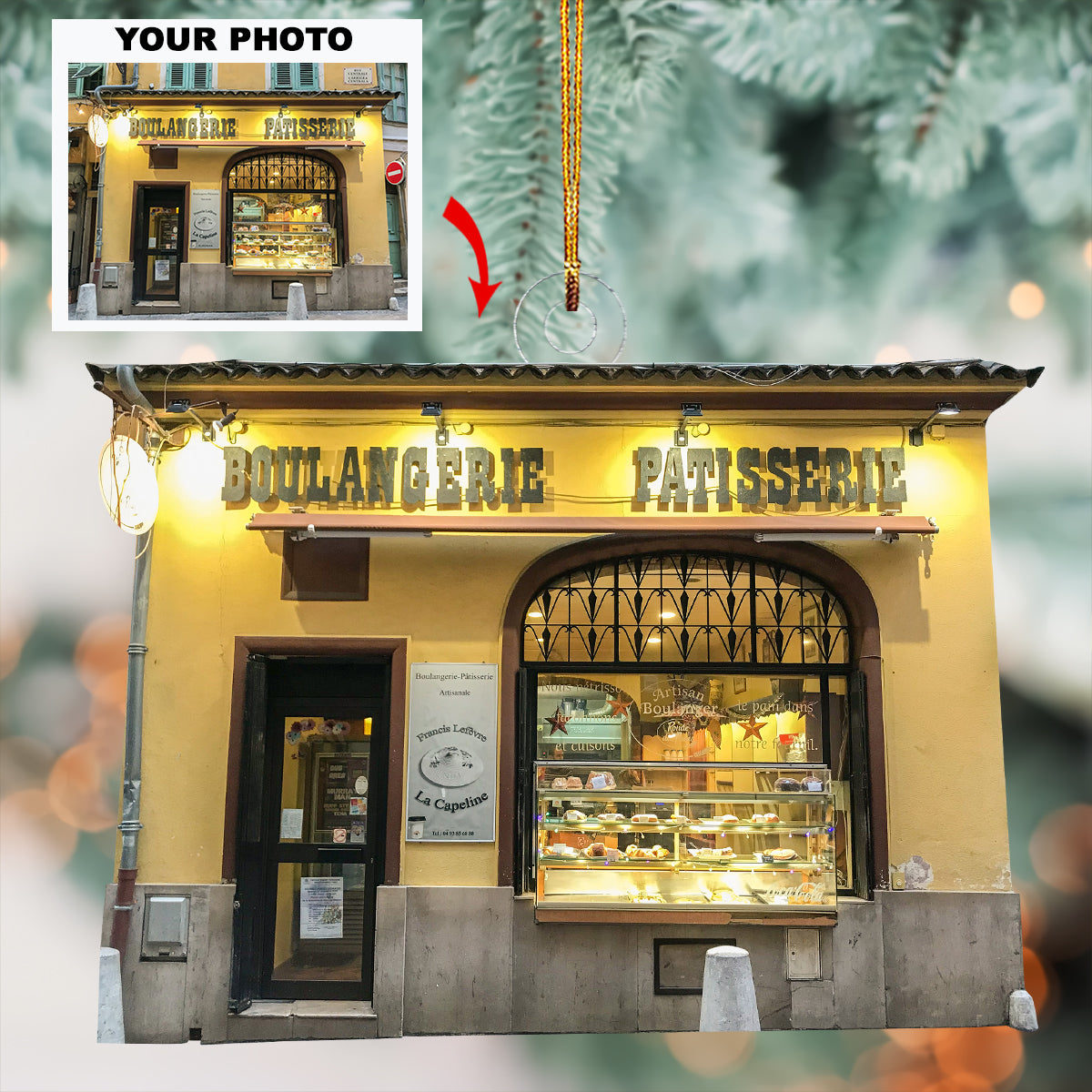 Checkout Sparkle Personalized Photo Mica Ornament Christmas Gift For Family Members