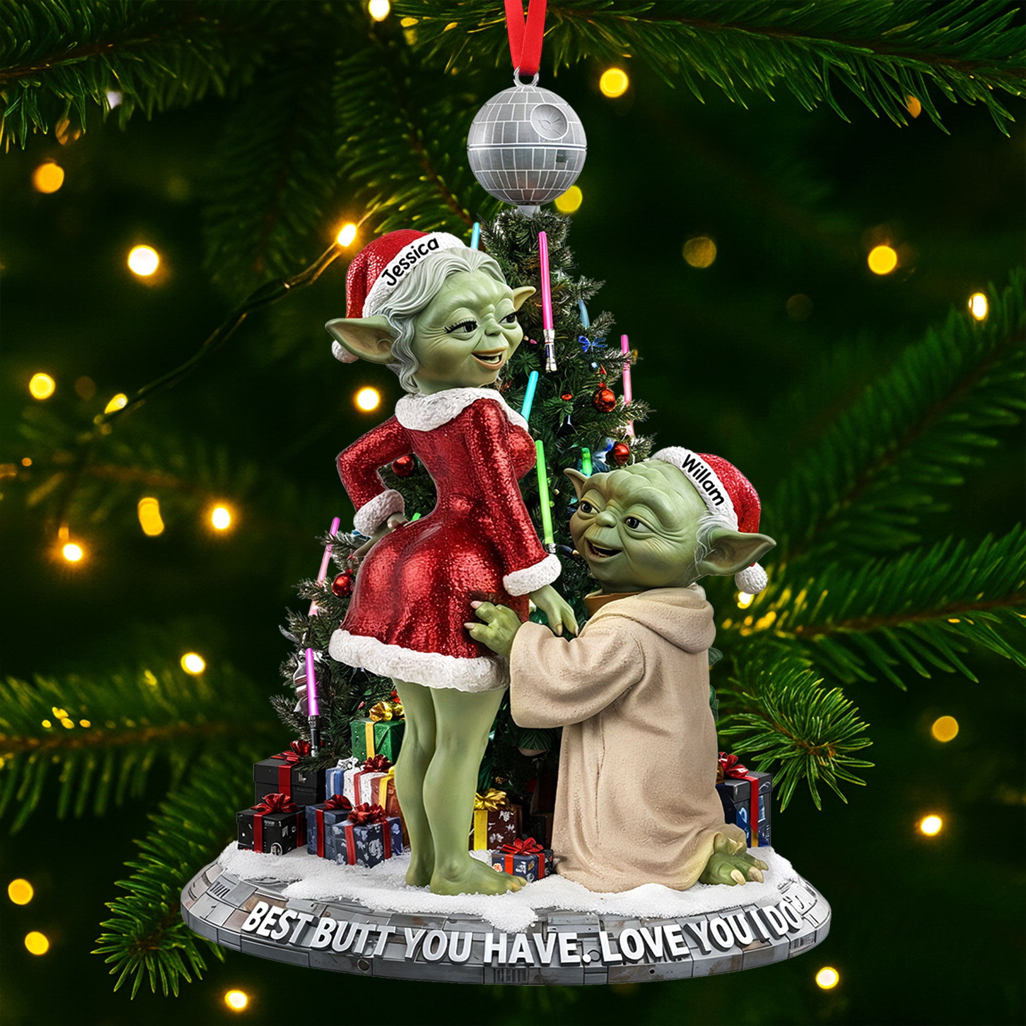 Cheeky Old Couple Ornament - Personalized Gifts For Couple - Family Christmas Ornament Gift