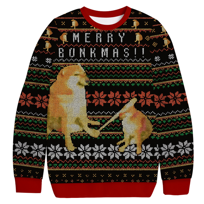 Cheems Doge Meme Christmas Ugly Sweatshirt Christmas Gift For Friends Cheems Doge Meme Christmas Ugly Sweatshirt Christmas Gift For Friends