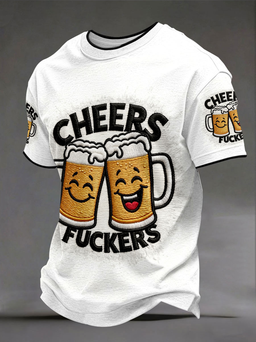 Cheer Fckers T-Shirt Funny Beer Drinking Clothing Gift Ideas For Husband