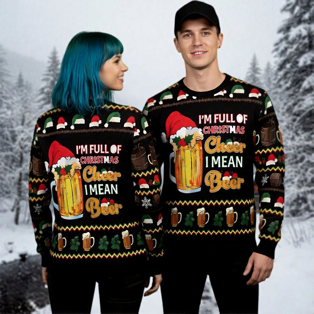 Cheer I Mean Beer Ugly Christmas Sweater Christmas Clothing Xmas Gifts For Men