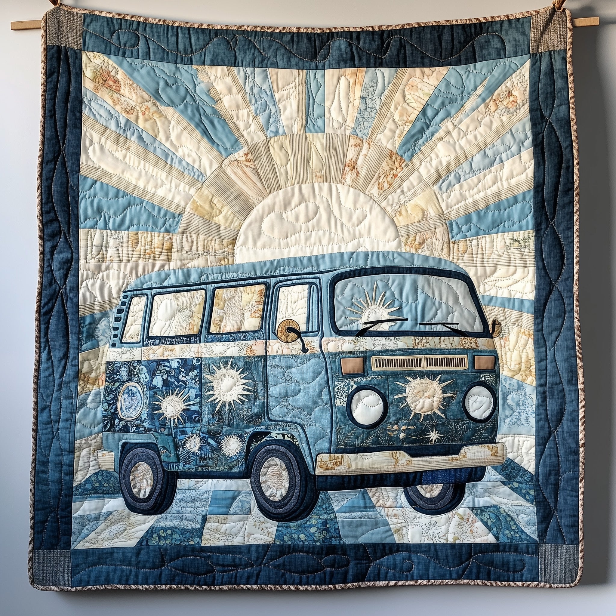 Cheerful Journey Quilted Blanket Sofa Throw BlanketHippie Presents hristmas