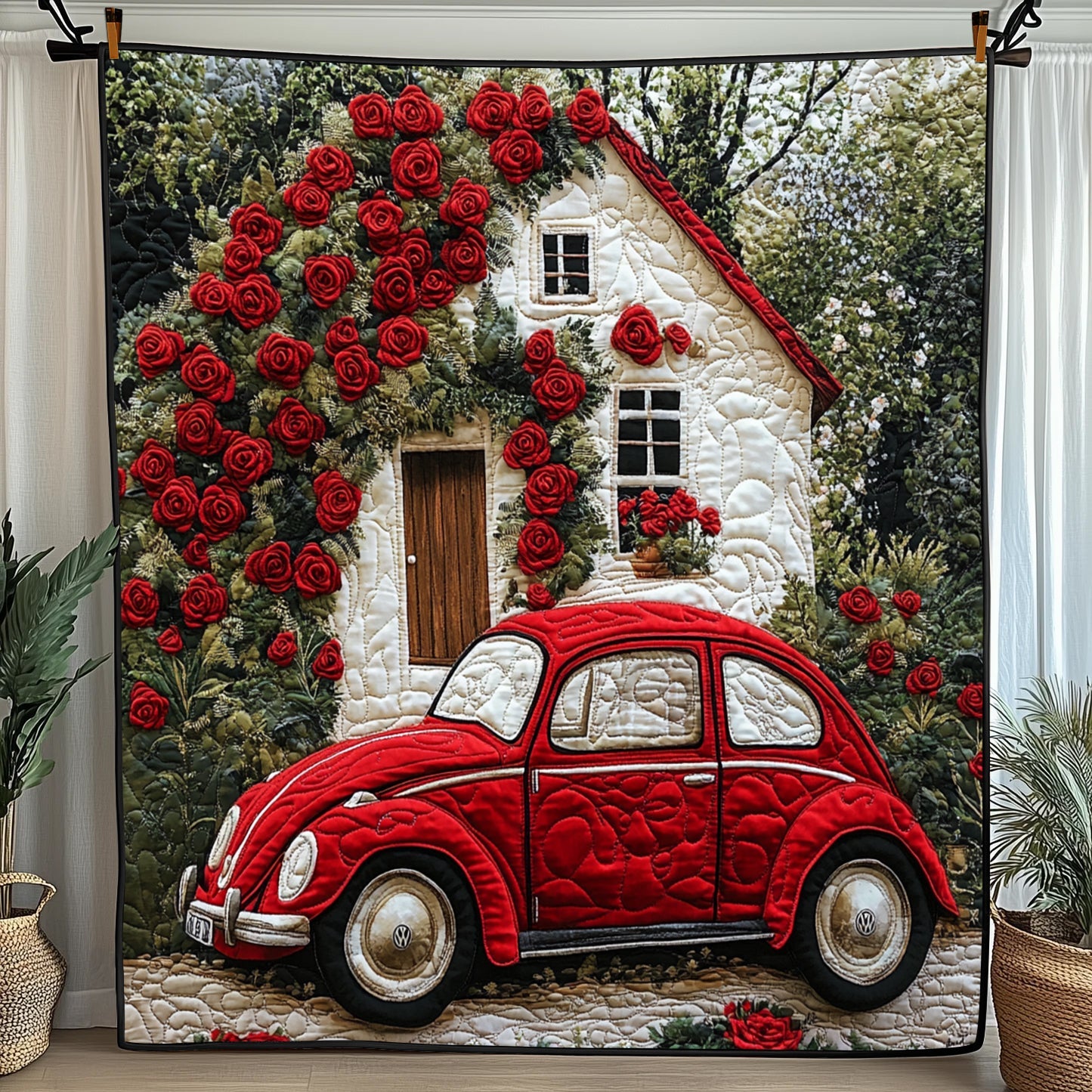 Cheerful Moment Quilted Blanket Sofa Throw BlanketFamily Gift Ideas For Xmas