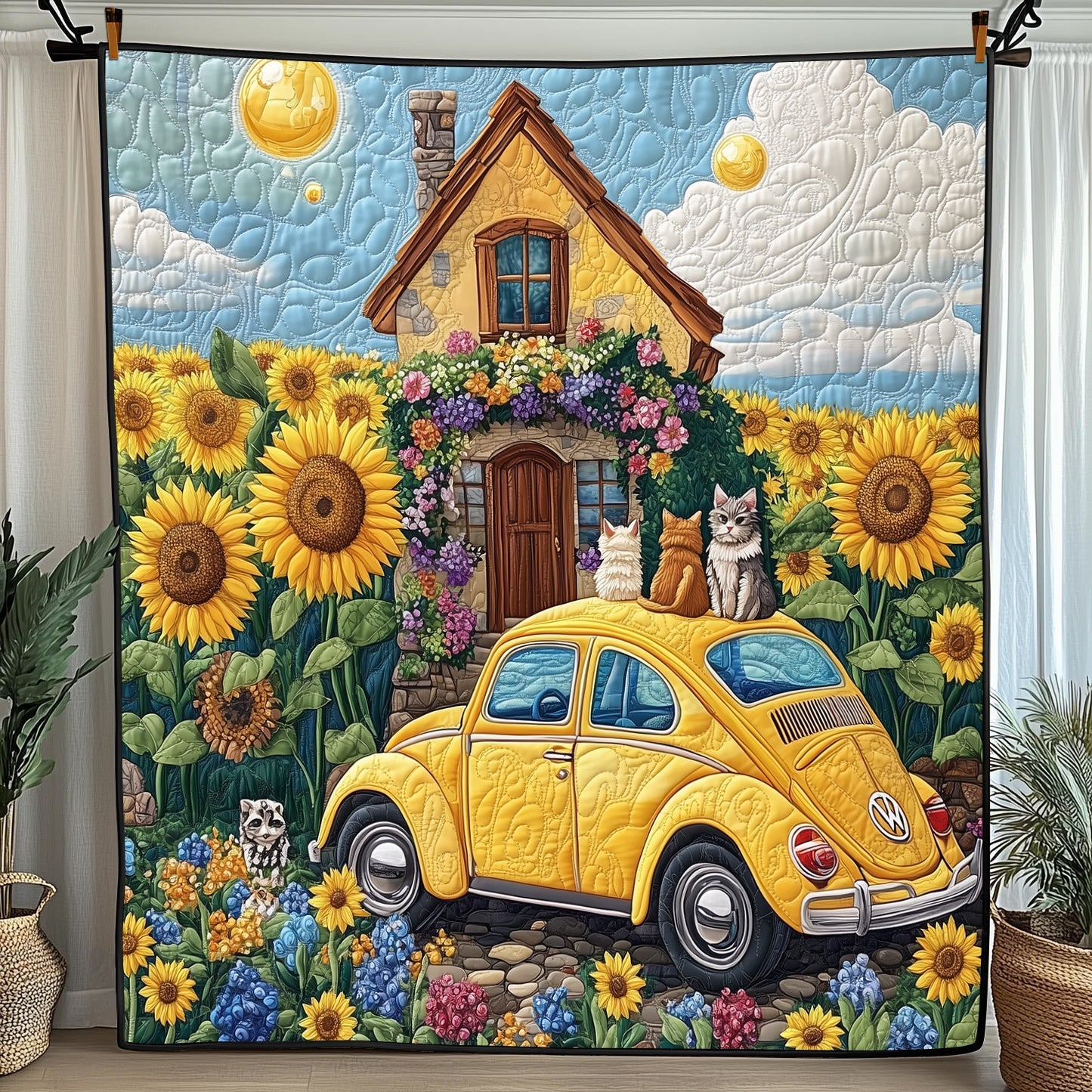 Cheerful Moment Quilted Blanket Sofa Throw BlanketGood Gifts For Christmas