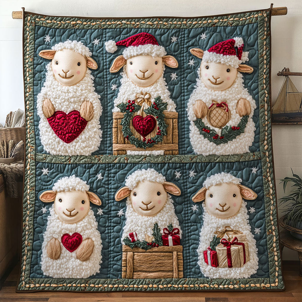 Cheerful Sheep Quilt Blanket Best Blankets Xmas Presents For Sheep Farmers