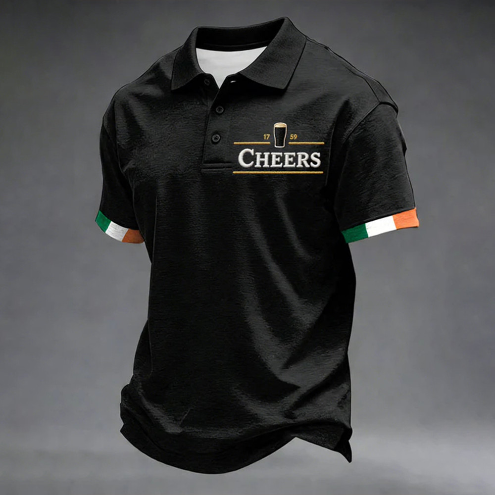 Cheers 17 59 Saint Patricks Day Polo Shirt St Paddy's Day Clothes Present For Saint Patricks Day