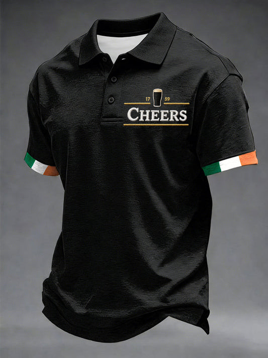 Cheers Irish Guinness Black Polo Shirt St Patricks Day Outfit Irish Beer Gift For Him