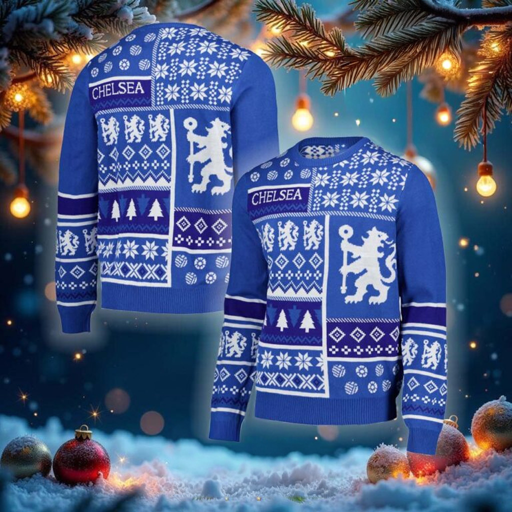 Chelsea Fairisle Blue Ugly Christmas Sweater Christmas Gift Ideas For Him