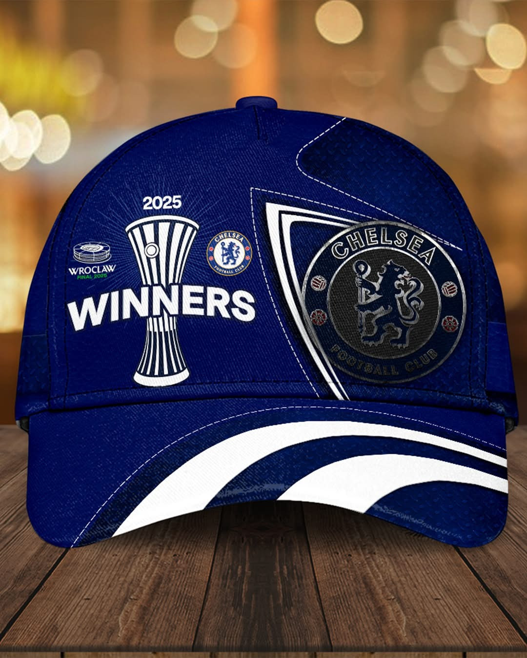Chelsea FC 2025 Europe UEFA League Champions Winners Hat The Blues Fan Merch Gifts