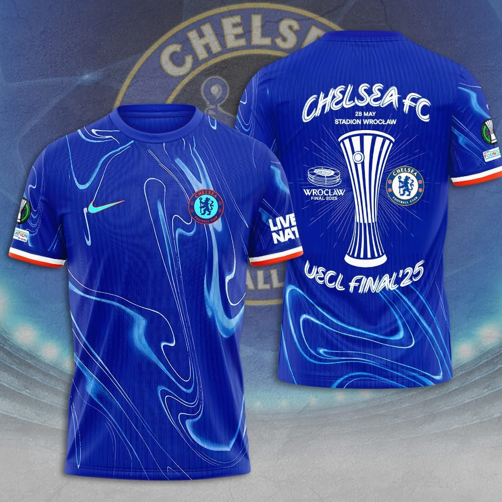 Chelsea Football Club Stadium Wroclaw UECL Final 2025 Shirt Gifts For Chelsea Fans
