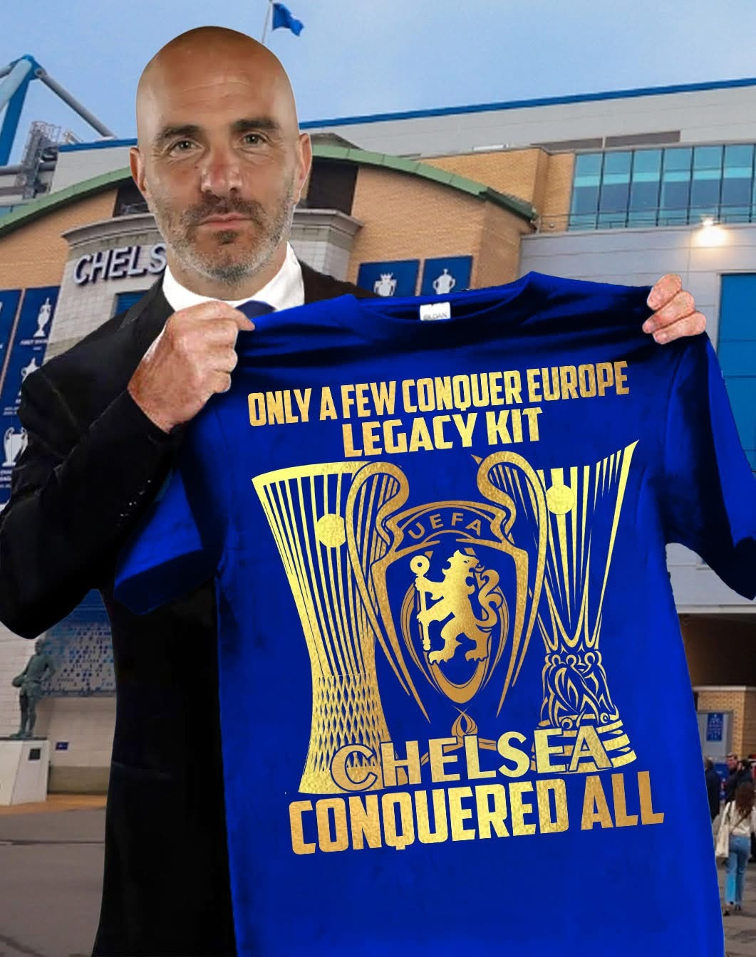 Chelsea UECL Champions 2025 Shirt Only Few Conquer Europe Legacy Kit Chelsea Conquered All