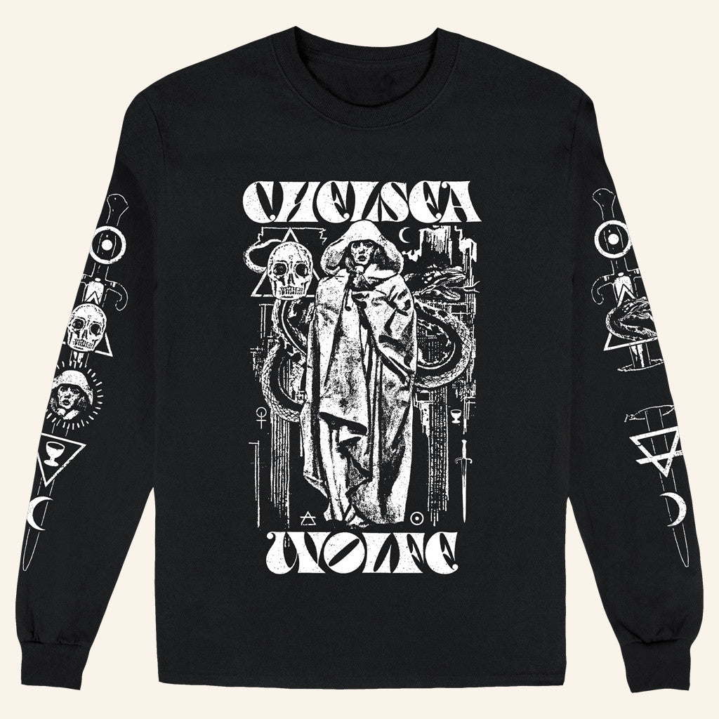 Chelsea Wolfe Merch Cloak Long Sleeve T-Shirt Gift Ideas For Him Chelsea Wolfe Merch Cloak Long Sleeve T-Shirt Gift Ideas For Him