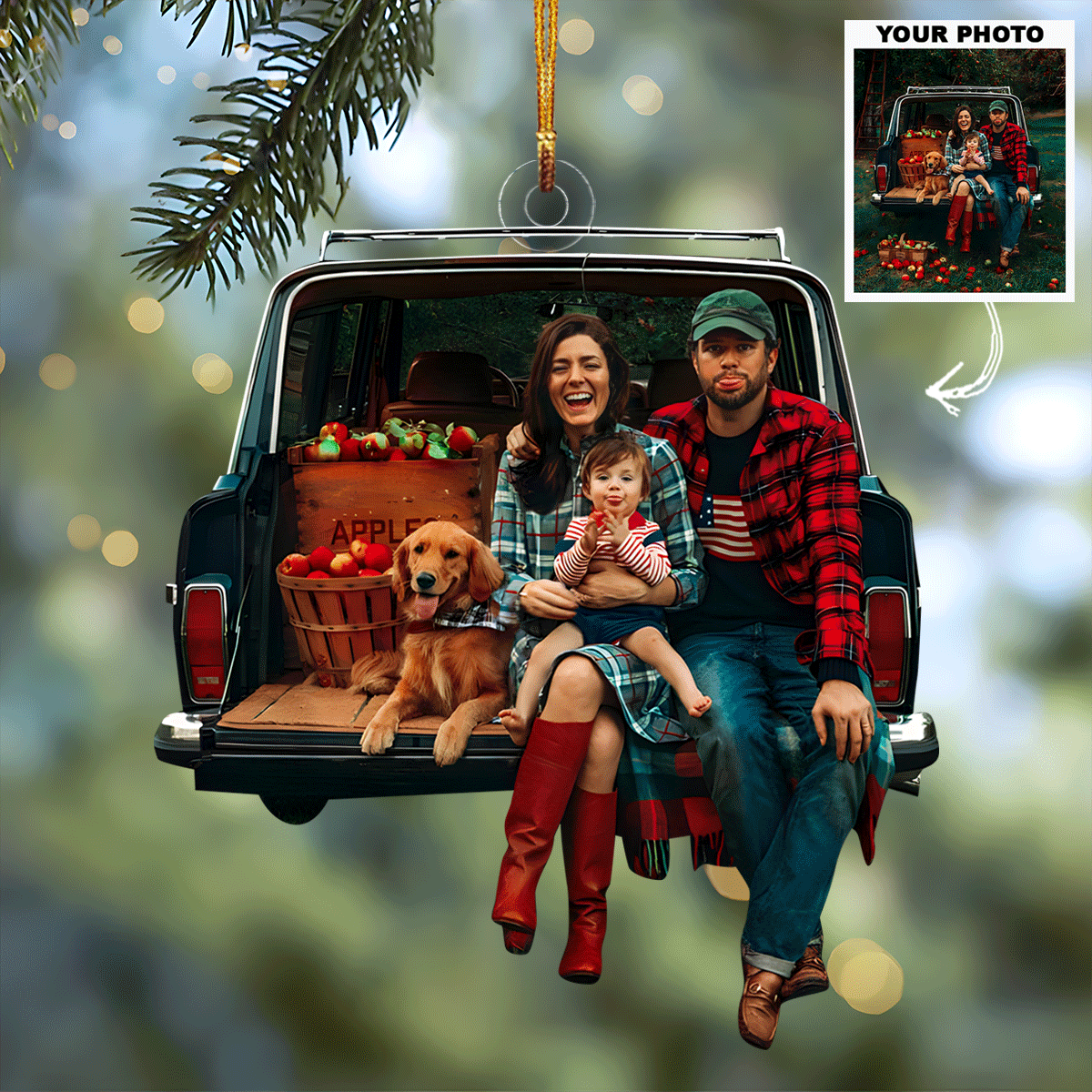Cherished Moments Personalized Photo Mica Ornament Christmas Gift For Family Family Me