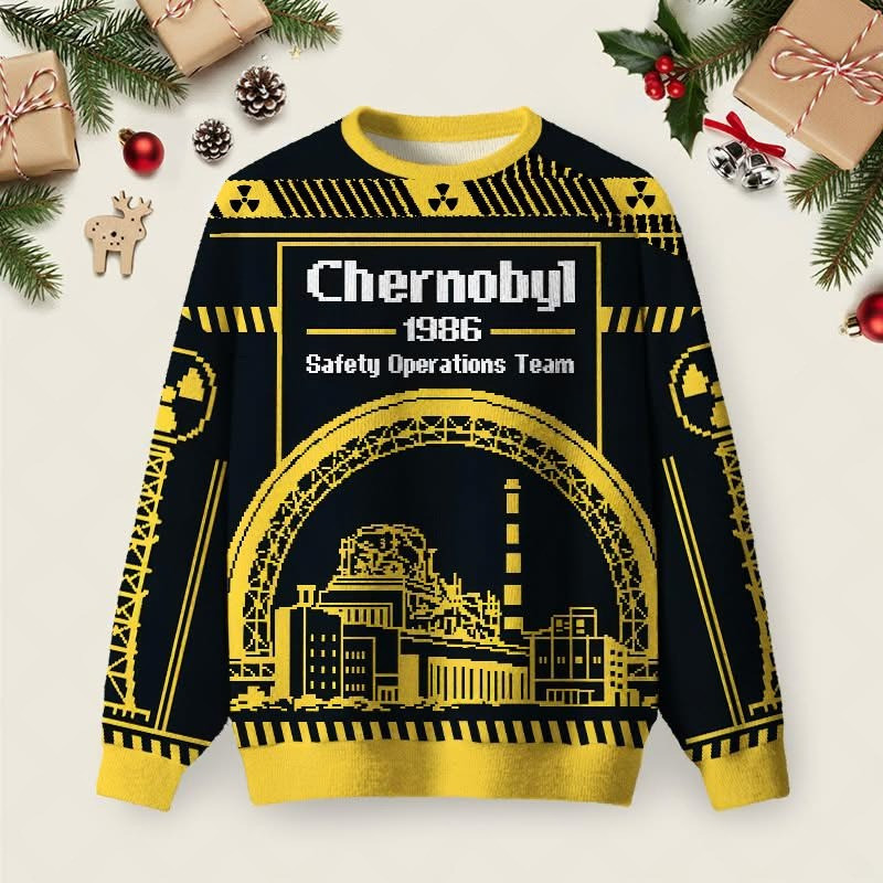 Chernobyl 1986 Safety Operations Team Christmas Ugly Sweater Funny Science Jumper Xmas Gifts Chernobyl 1986 Safety Operations Team Christmas Ugly Sweater Funny Science Jumper Xmas Gifts