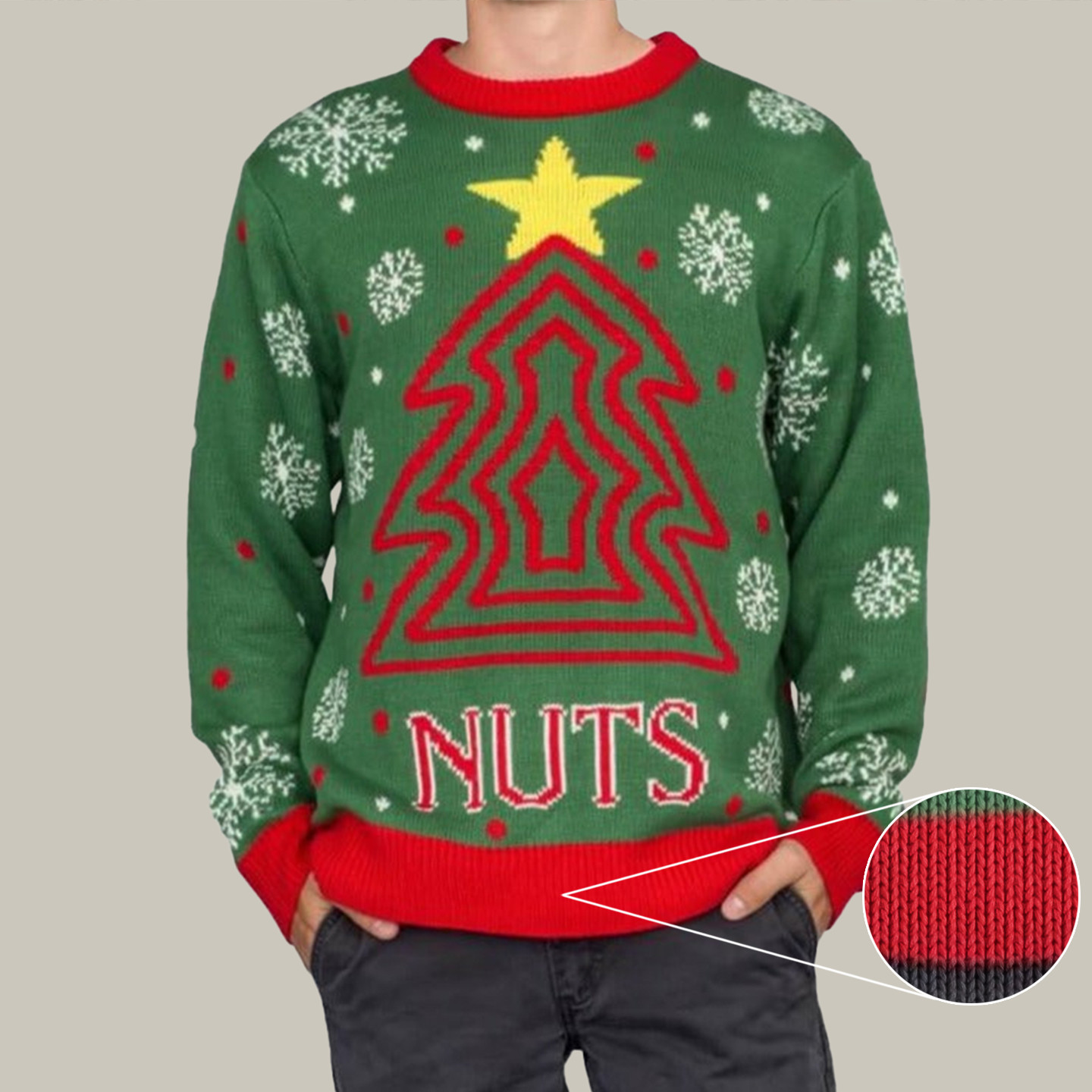 Chest and Nuts Snowflakes Christmas Tree Ugly Christmas Best Christmas Sweaters Funny Gifts For Friend