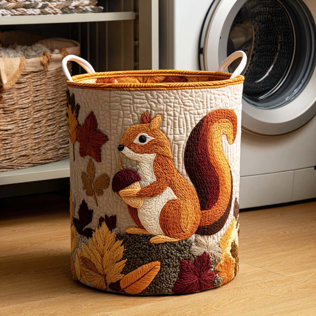 Chestnut Chaser Quilted Laundry Basket Thoughtful Housewarming Gift