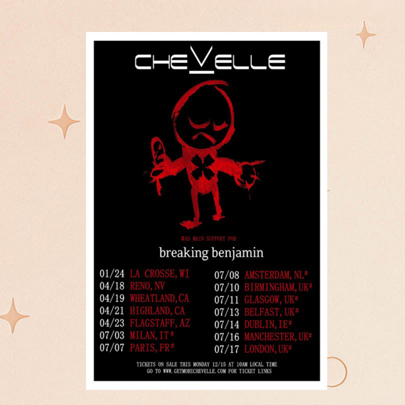 Chevelle Merch Chevelle Tour Breaking Benjamin North America 2026 Poster Gift For Rock Lover Chevelle Merch Chevelle Tour Breaking Benjamin North America 2026 Poster Gift For Rock Lover