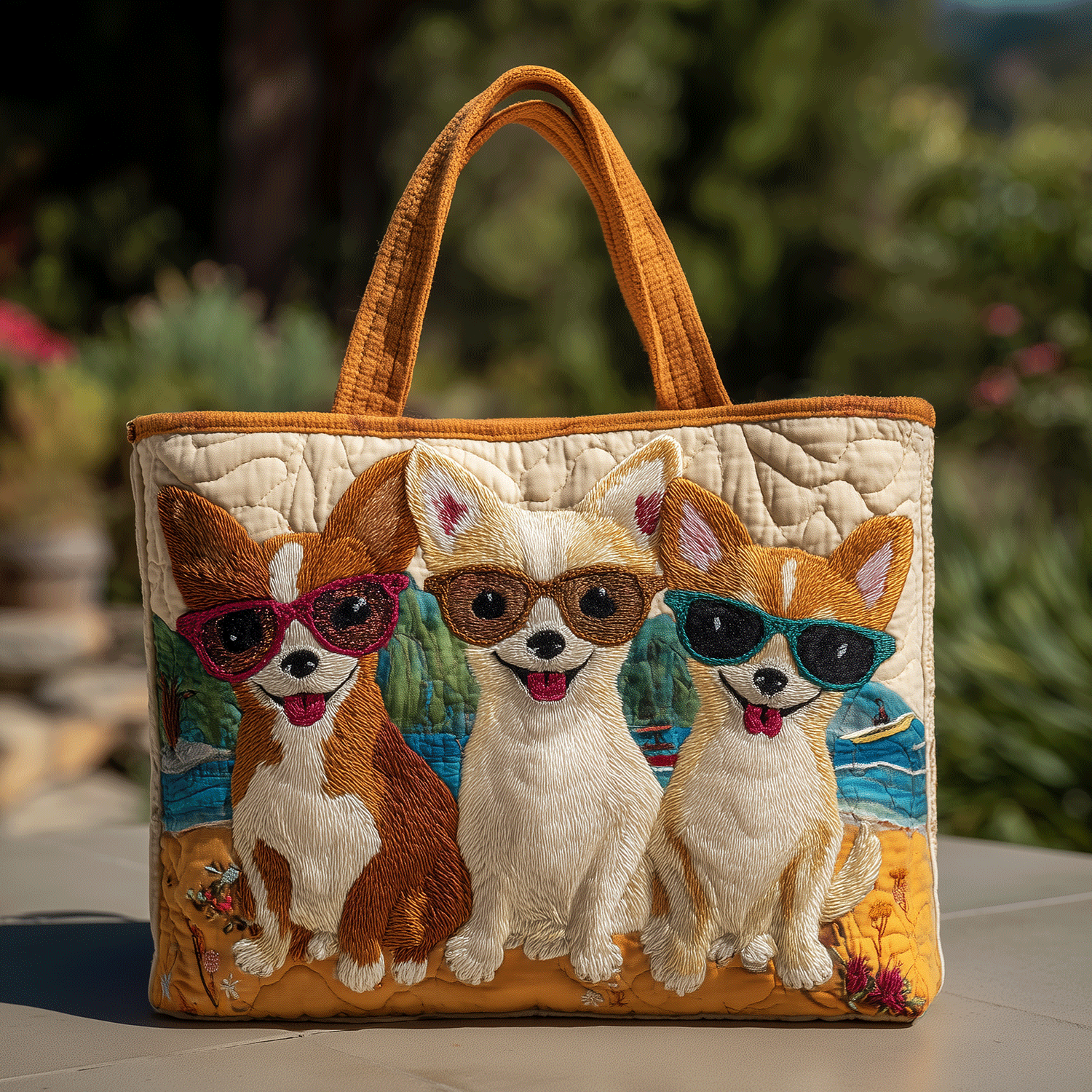 Chic Chihuahua Crew Quilted Tote Bag Awesome Dog Lover Gifts