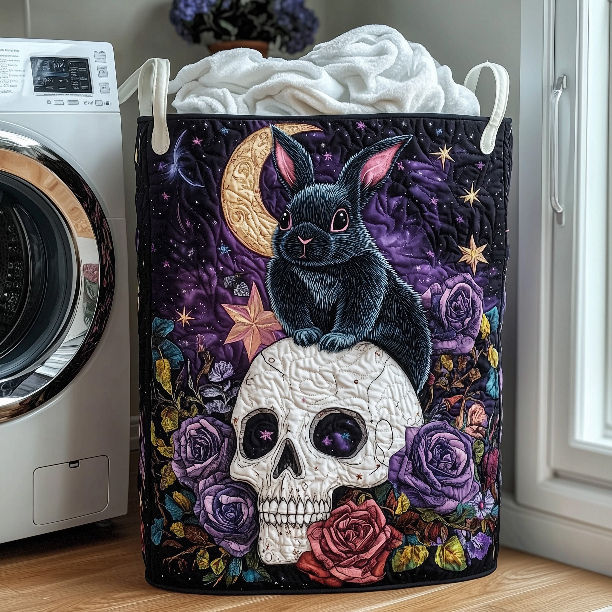 Chic Rabbit Quilted Laundry Basket Best Gifts For Bunny Owners