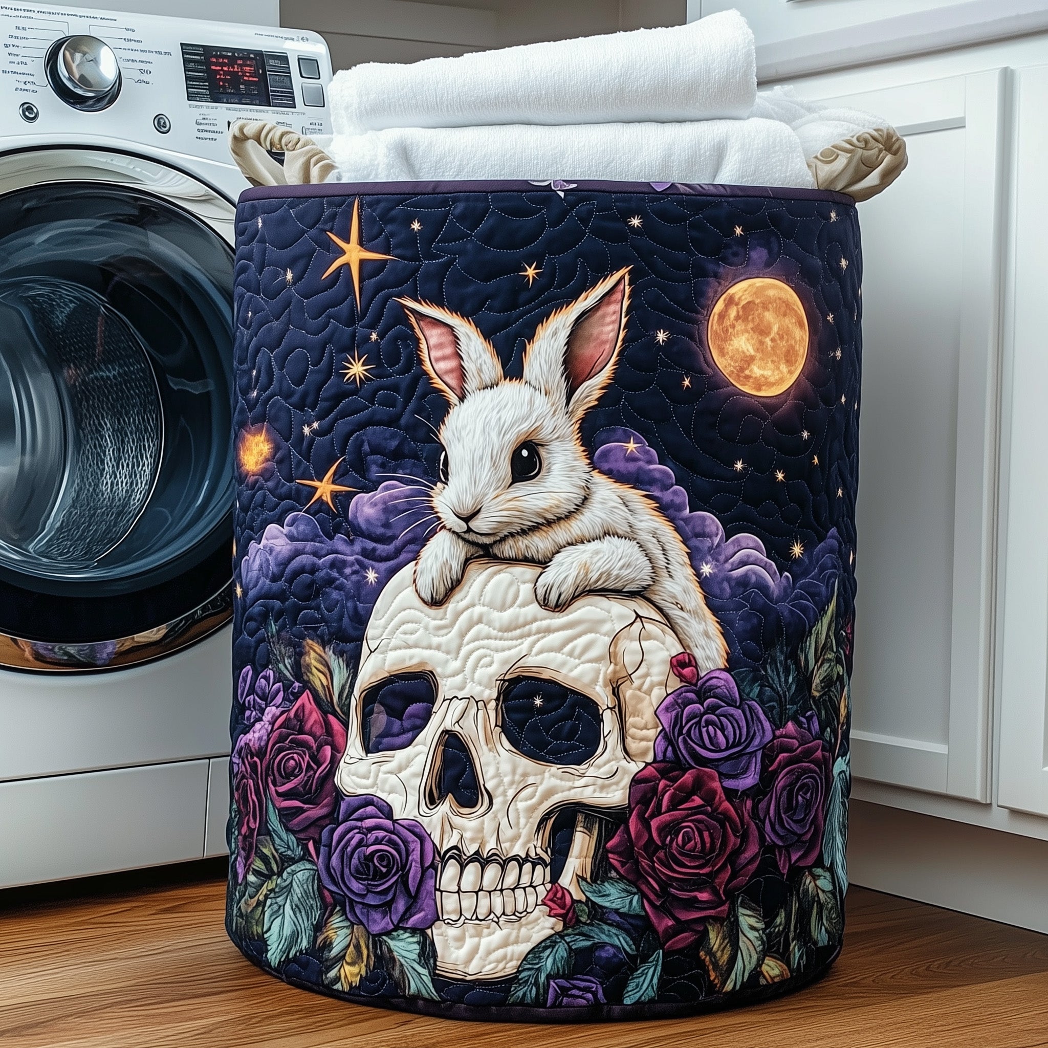 Chic Rabbit Quilted Laundry Basket Bunny Christmas Gifts