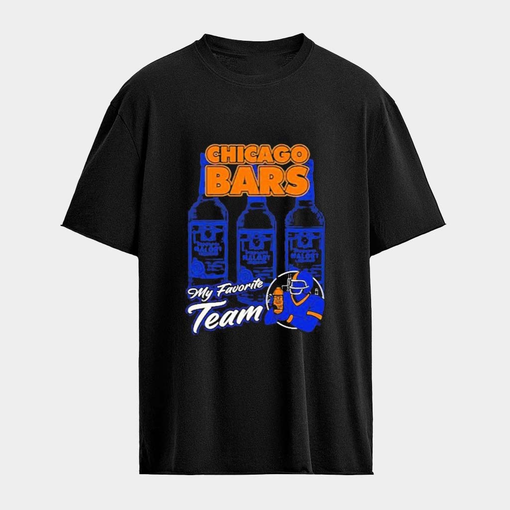 Chicago Bars My Favorite Team T-Shirt Bears Merch Gifts For Football Fan