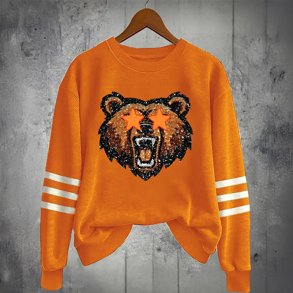 Chicago Bears Football Bear Mascot Sweatshirt Football Apparel Game Day Gift Ideas