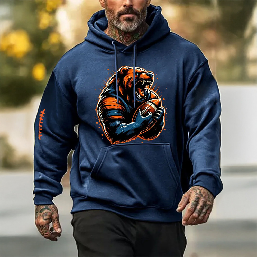 Chicago Bears Football Hoodie Chicago Bears Hooded Sweatshirt Gift For Father
