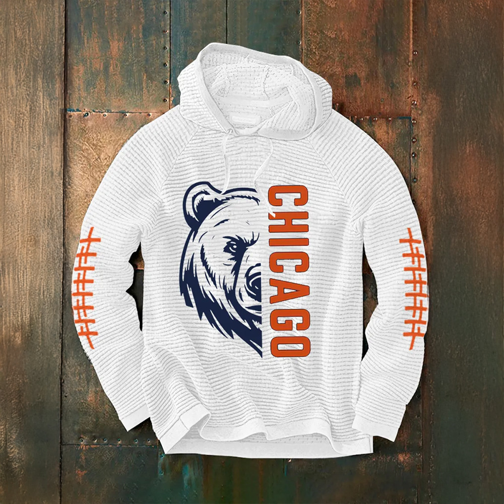 Chicago Bears Football Hoodie Game Day Chicago Bears Hooded Sweatshirt Football Gifts
