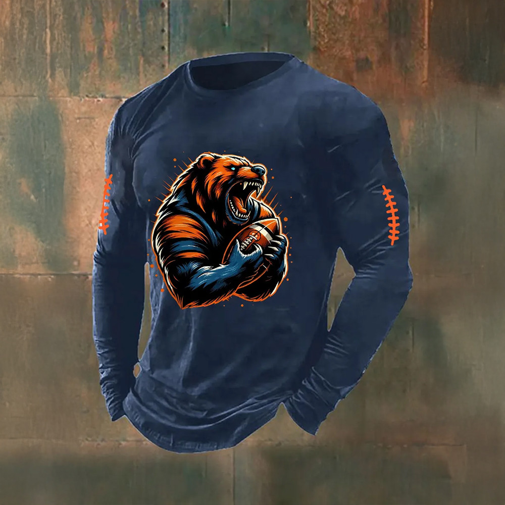 Chicago Bears Football Long Sleeve Shirt Game Day Clothing Gift For Him