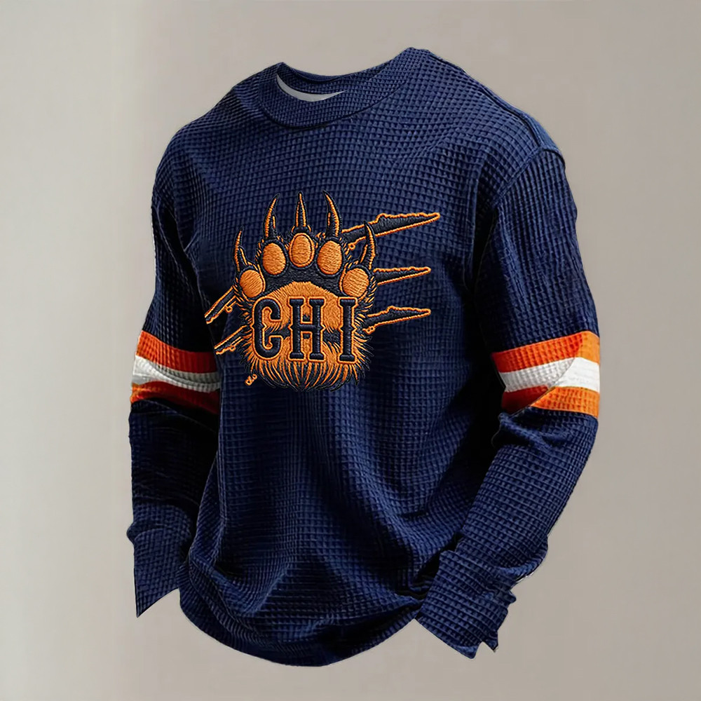 Chicago Bears Football Long Sleeve Shirt Game Day Merch Patriotic Chicago Gifts