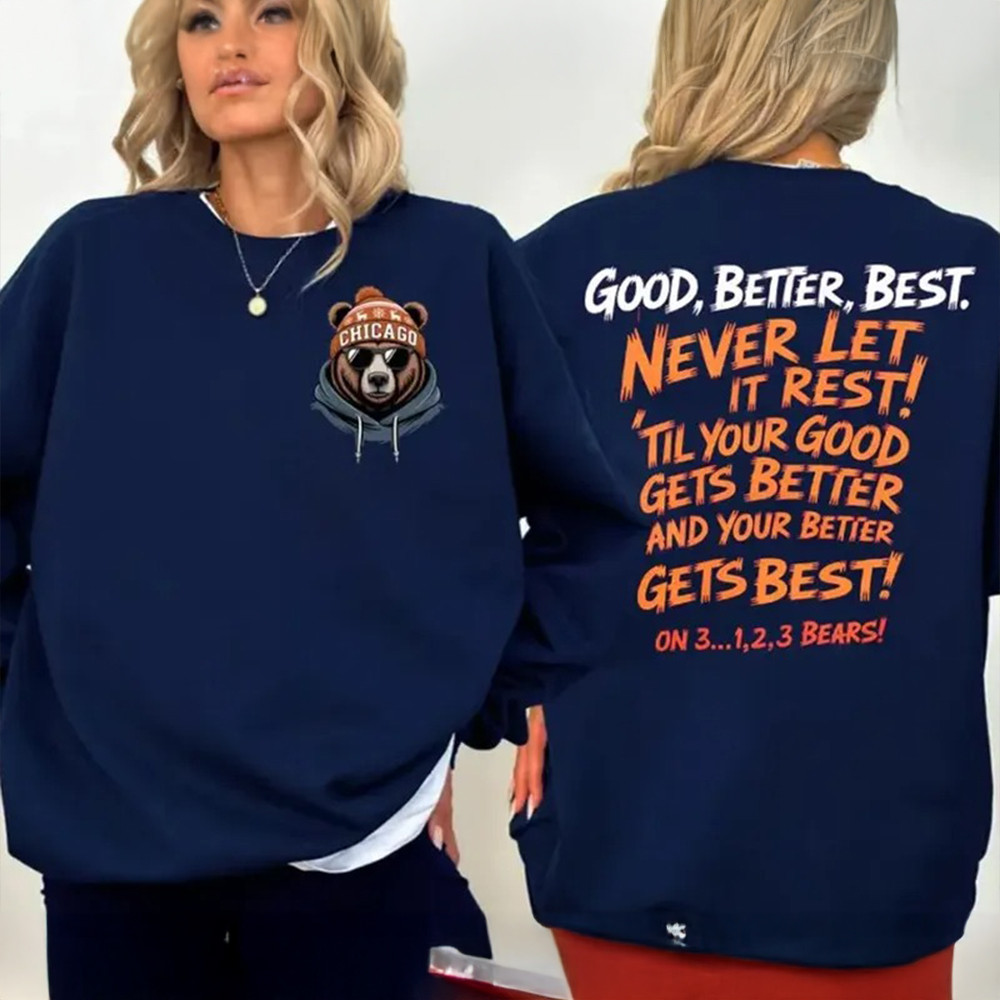 Chicago Bears Football Merch Bear Down Sweatshirt Unique Football Gifts