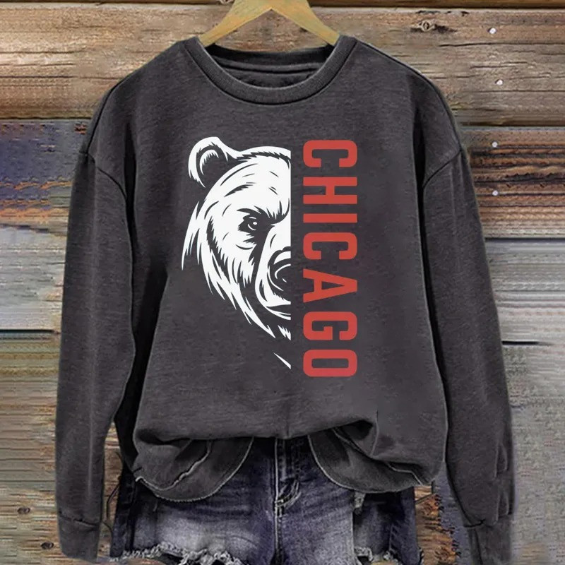 Chicago Bears Football Merch Bear Down Sweatshirt Unique Presents For Her