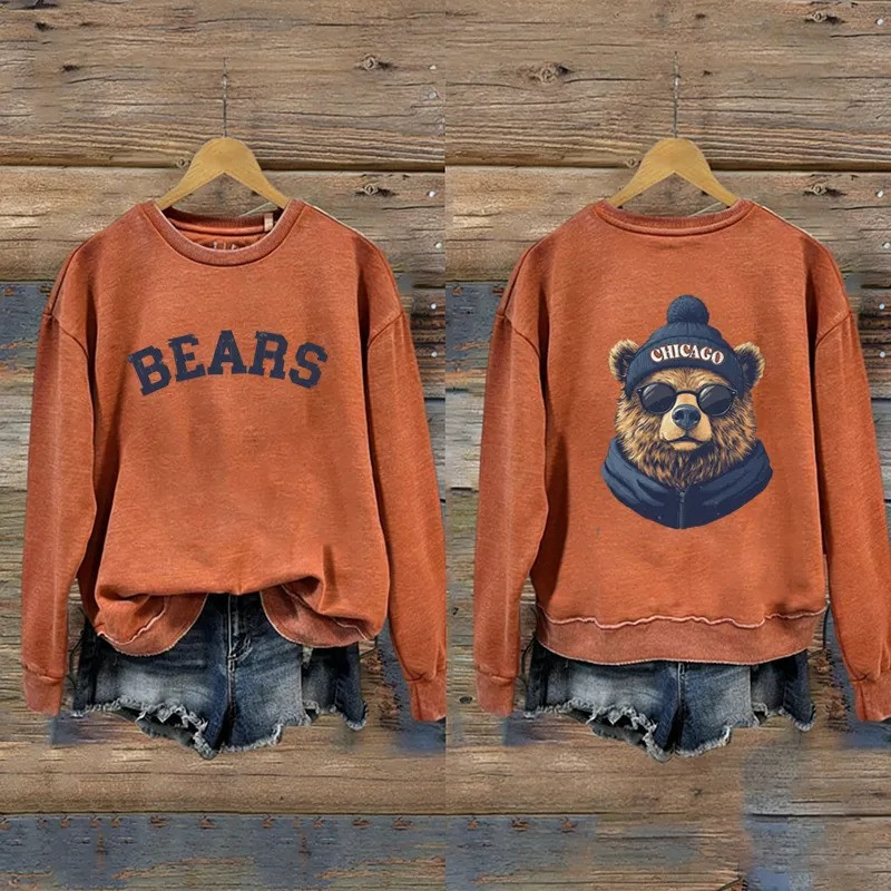 Chicago Bears Football Merch Bears Sweatshirt Bear Down Gifts For Footballers