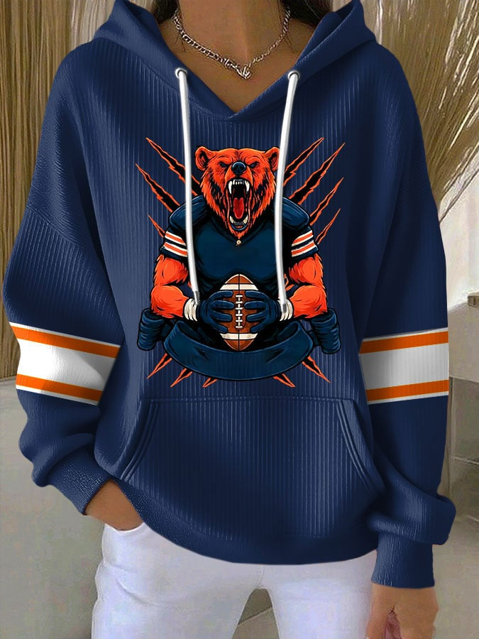 Chicago Bears Football Merch Chicago Game Day Hoodie Bear Down Hooded Sweatshirt Gifts
