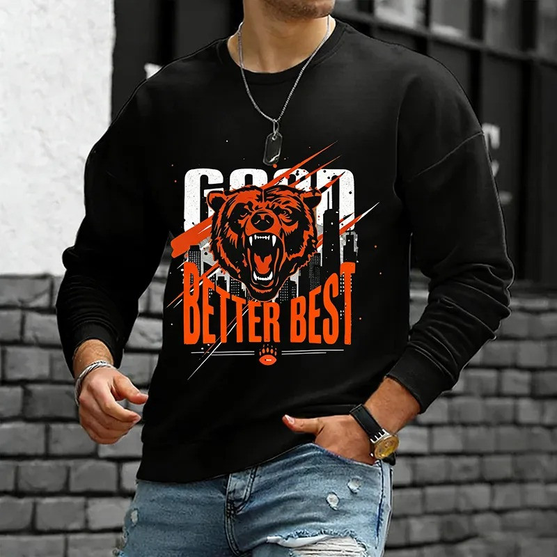 Chicago Bears Football Merch Good Better Best Long Sleeve Shirt Football Clothing Line