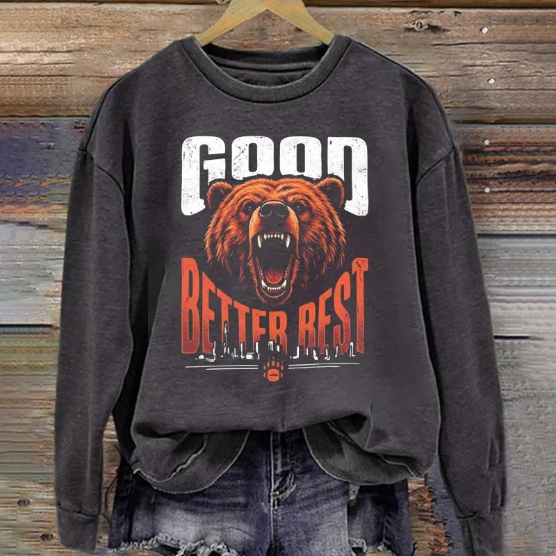 Chicago Bears Football Merch Good Better Best Sweatshirt Game Day Gifts For Her