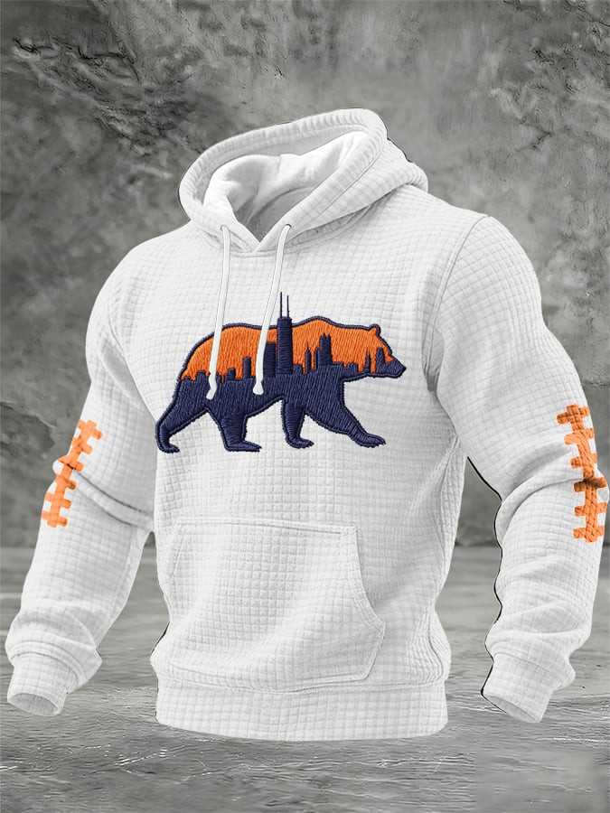 Chicago Bears Football Merch Hoodie Real Bears Fans Wear Orange Hoodie Cool Gift For Fans