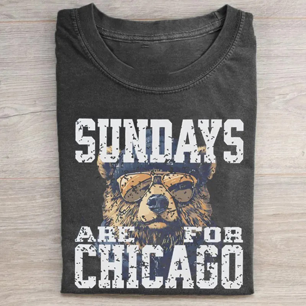 Chicago Bears Football Merch Sundays Are For Chicago T-Shirt Football Themed Gifts For Fans