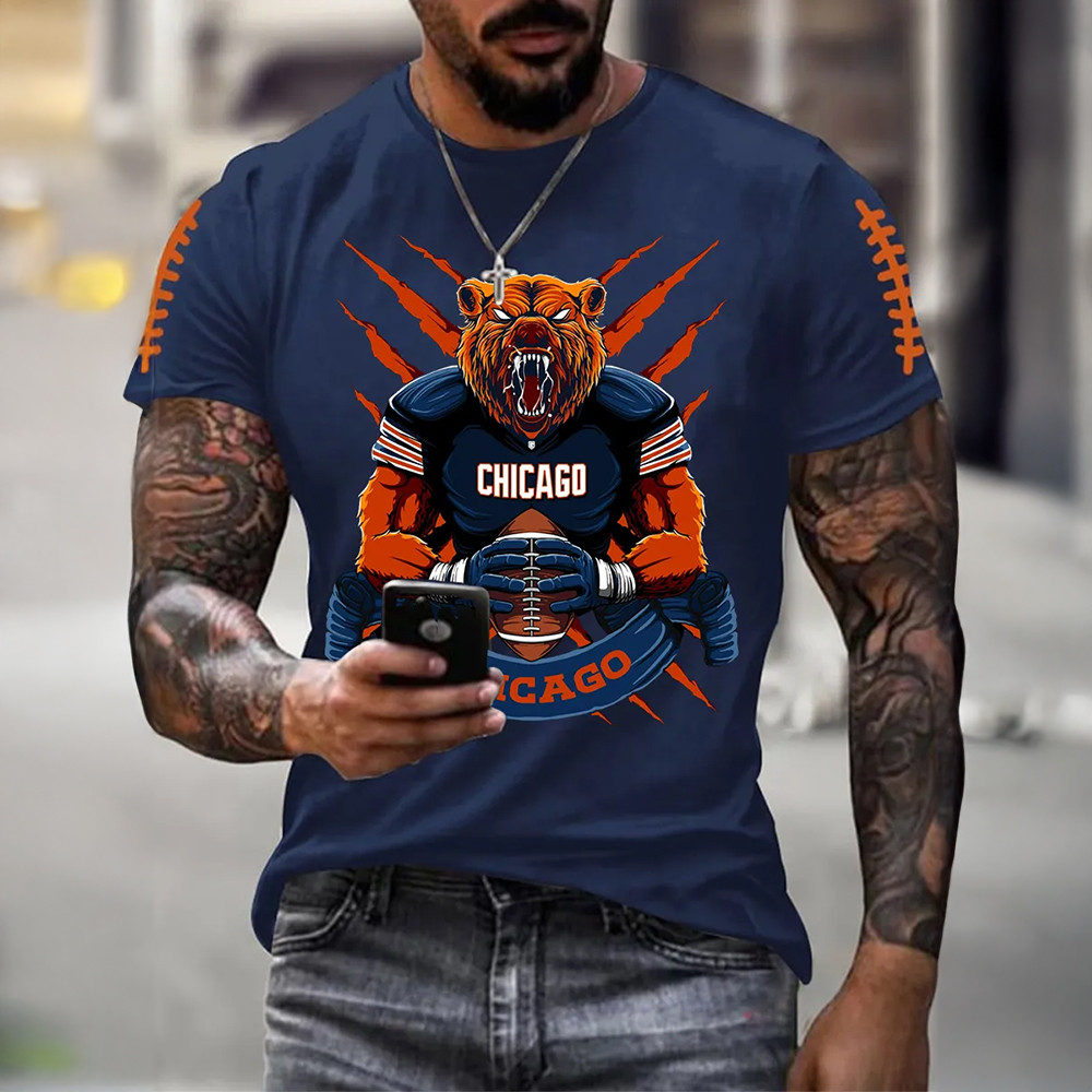 Chicago Bears Football T-Shirt Game Day Football Clothes Cool Gift For Football Fans