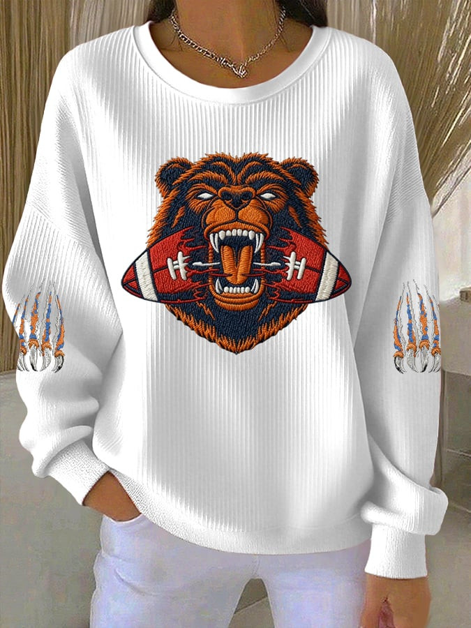 Chicago Bears Football Team Merch Sweatshirt Bear Down Football Sweatshirt Football Fans Gifts