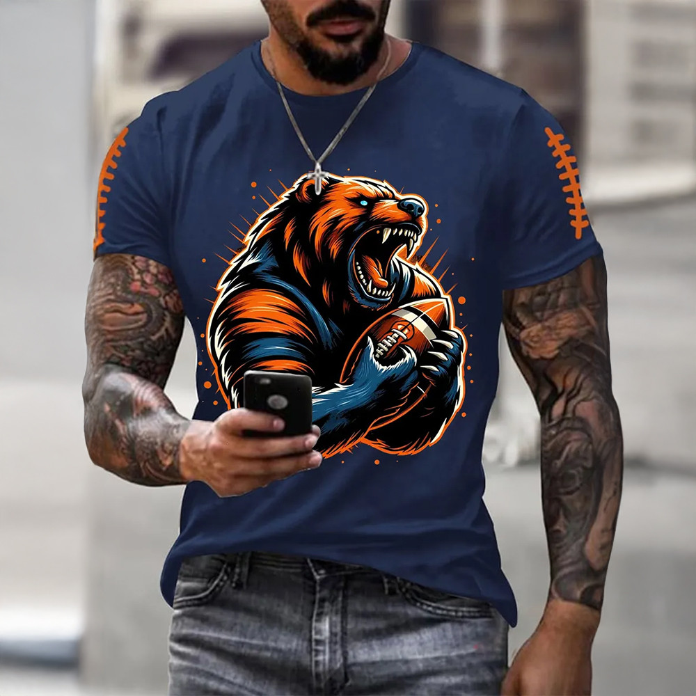 Chicago Bears Game Day Football T-Shirt Bears Nation Clothes Gift Ideas For Husband