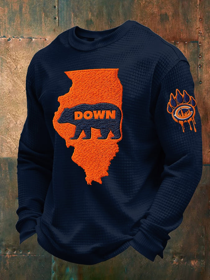 Chicago Bears Merch Bear Down Football Long Sleeve Shirt Game Day Apparel Best Football Gifts