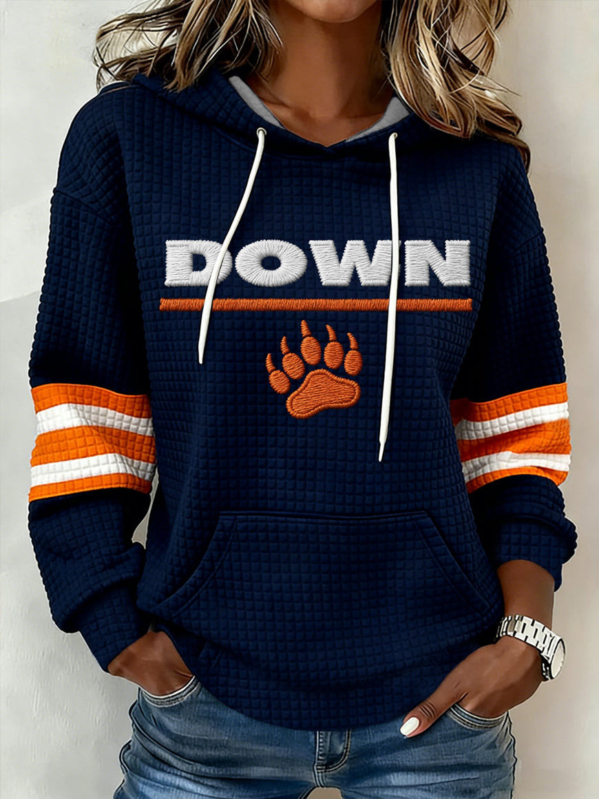 Chicago Bears Merch Bear Down Hoodie Football Apparel Gift Ideas For Girlfriend