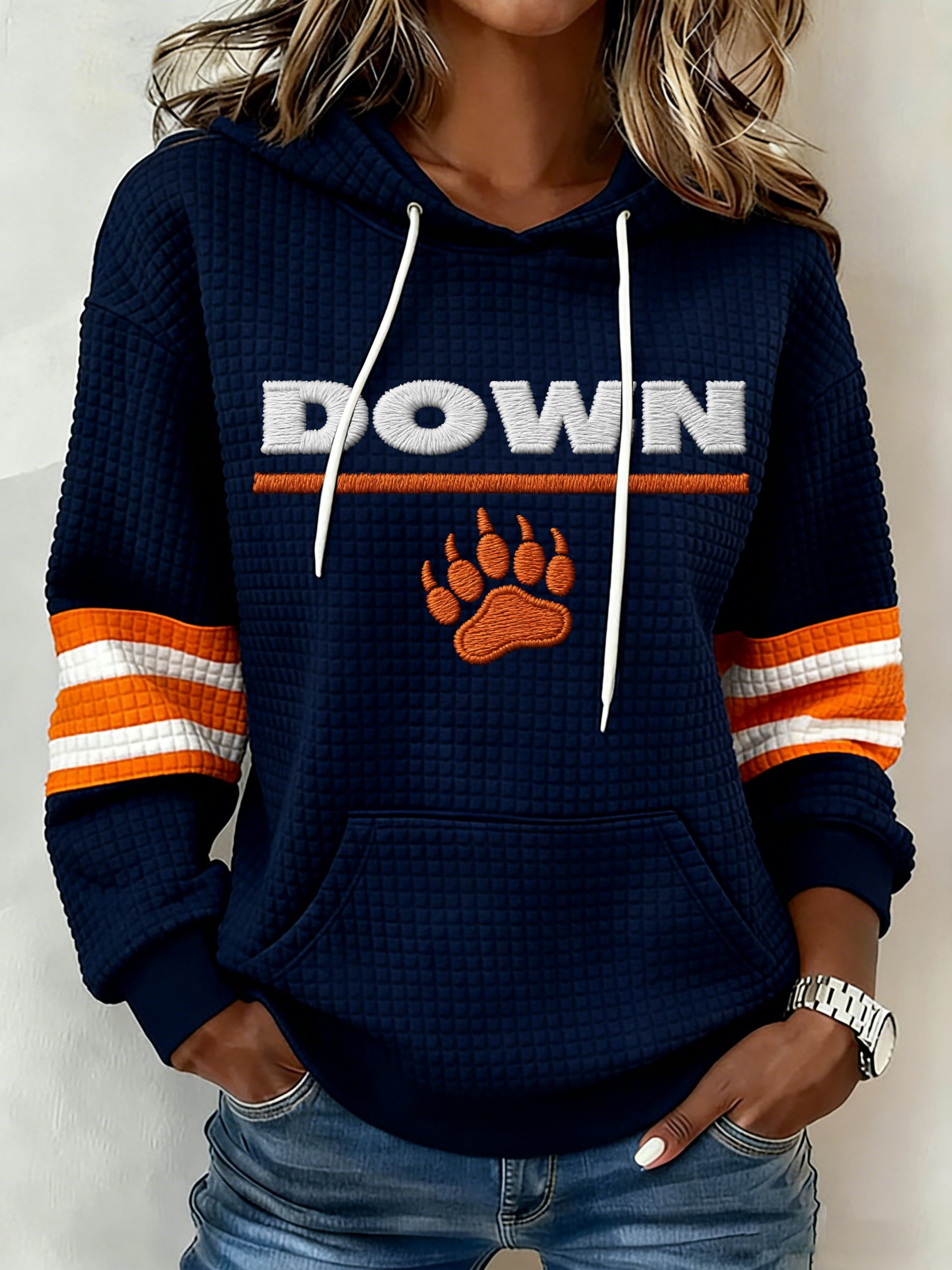 Chicago Bears Merch Bear Down Hoodie Game Day Football Clothing Best Gift For Football Fans