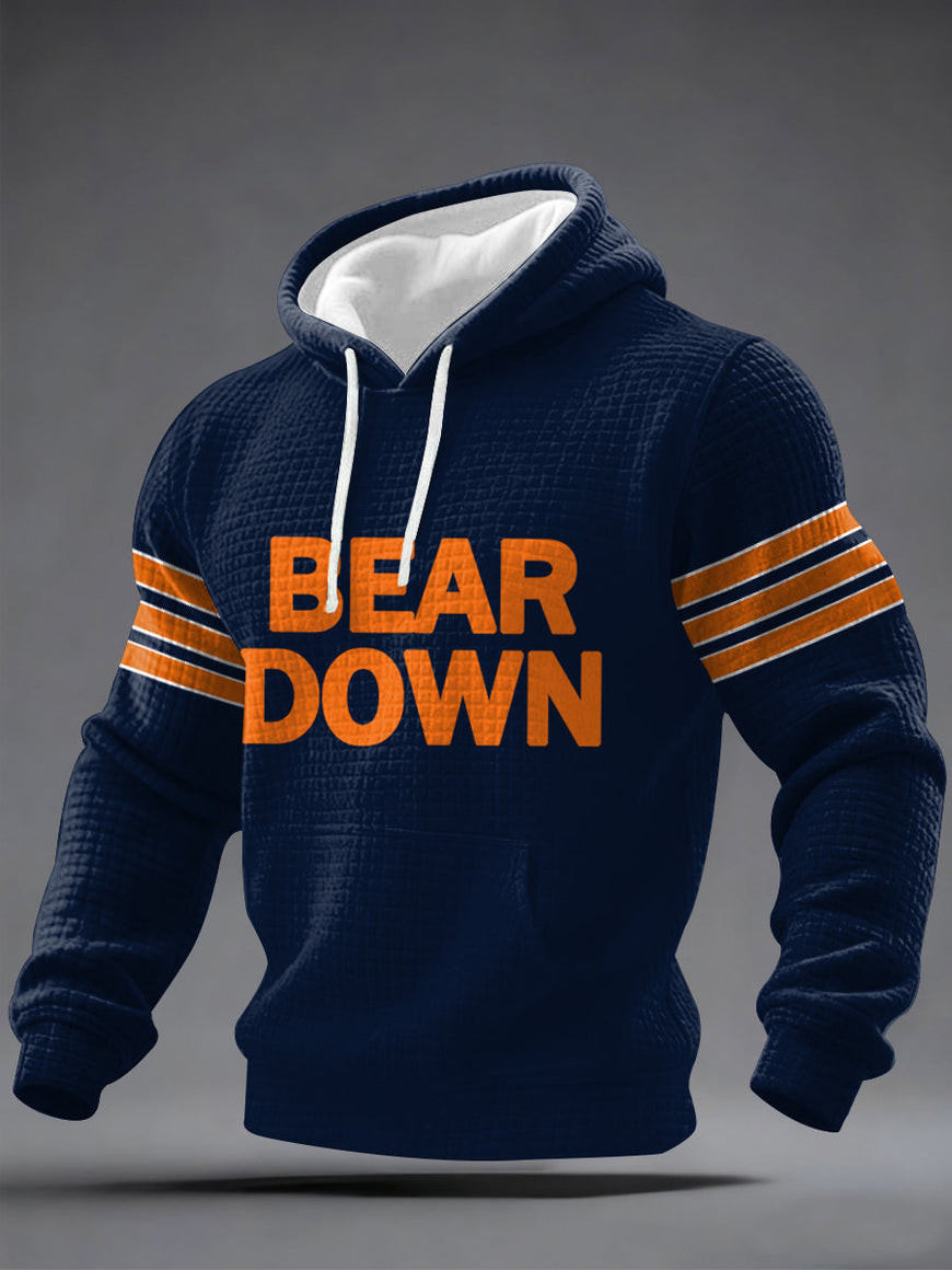 Chicago Bears Merch Bear Down Hoodie Game Day Hooded Sweatshirt Gifts For Bears Nation