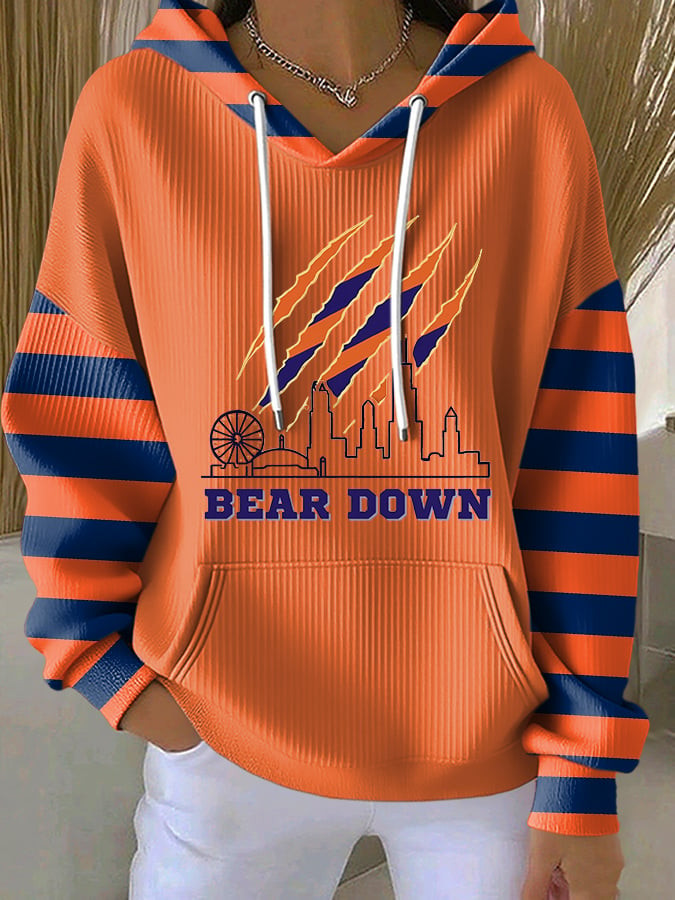 Chicago Bears Merch Bear Down Hoodie Game Day Outfits Gifts For Bears Nation