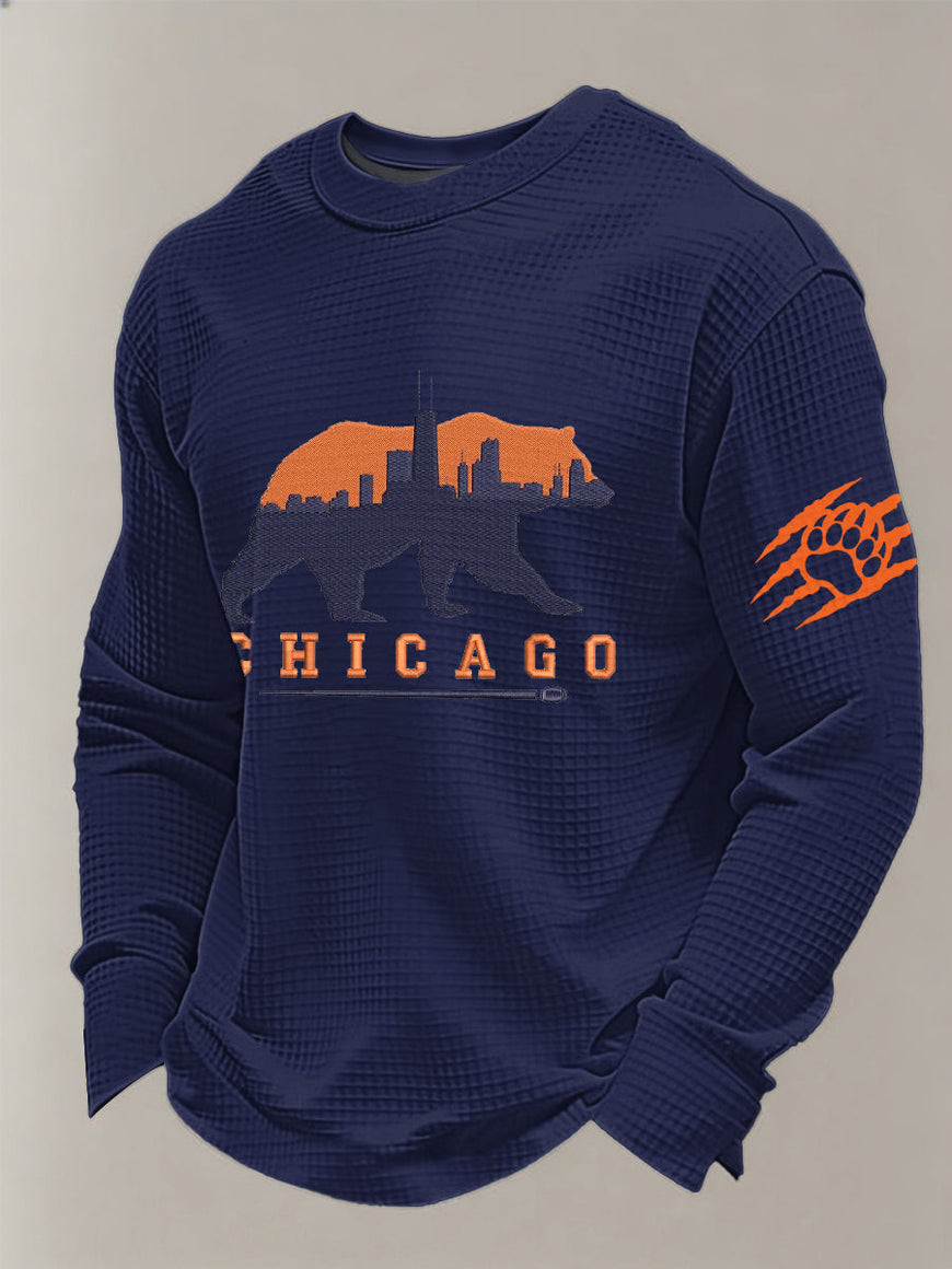 Chicago Bears Merch Bear Down Long Sleeve Shirt Game Day Apparel Best Gifts For Him
