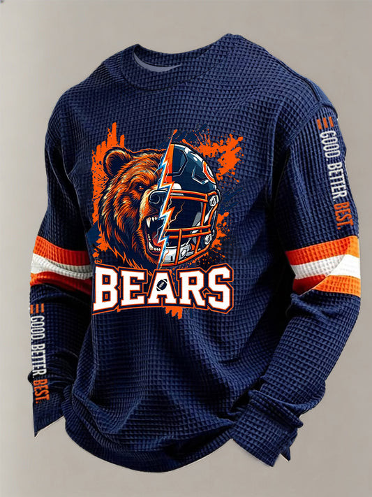 Chicago Bears Merch Bear Down Long Sleeve Shirt Good Better Best Football Apparel Men's Gifts